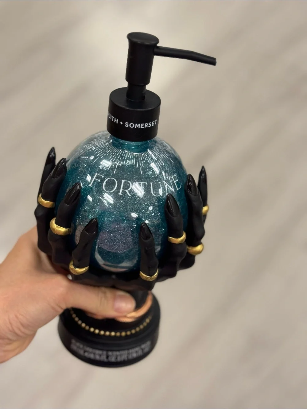 Fortune Black & Teal Liquid Soap Dispenser